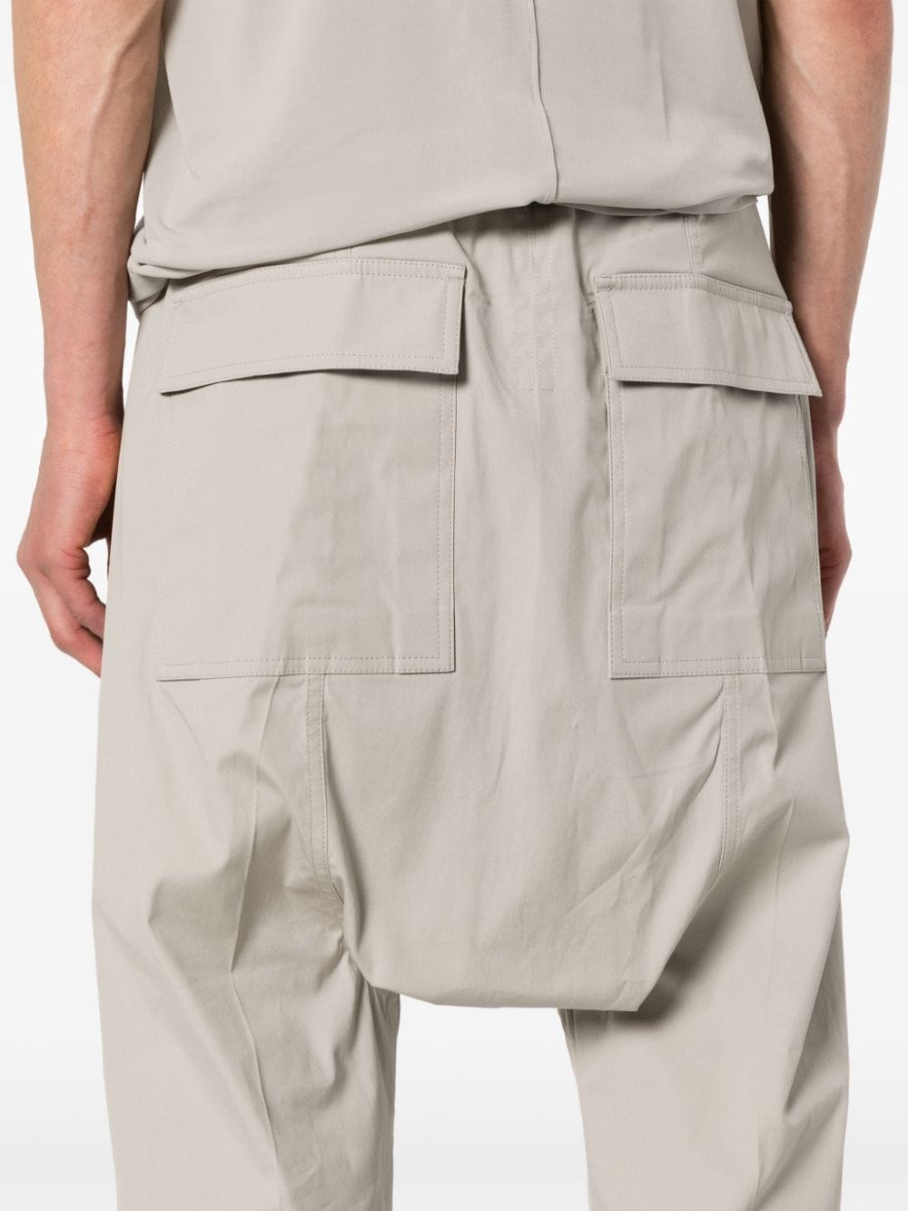 Shop Rick Owens Drop-crotch Cargo Trousers In Grey