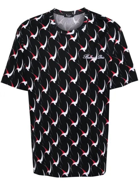Balmain playera con estampado abstracto