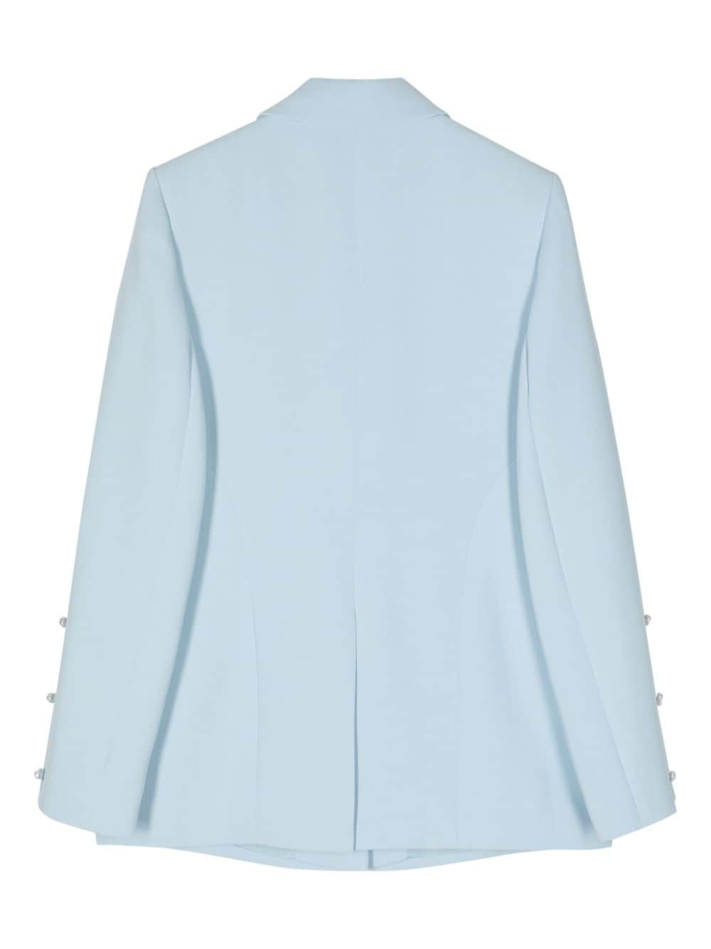 Shop Stine Goya Rory Pearl-embellished Blazer In Blue