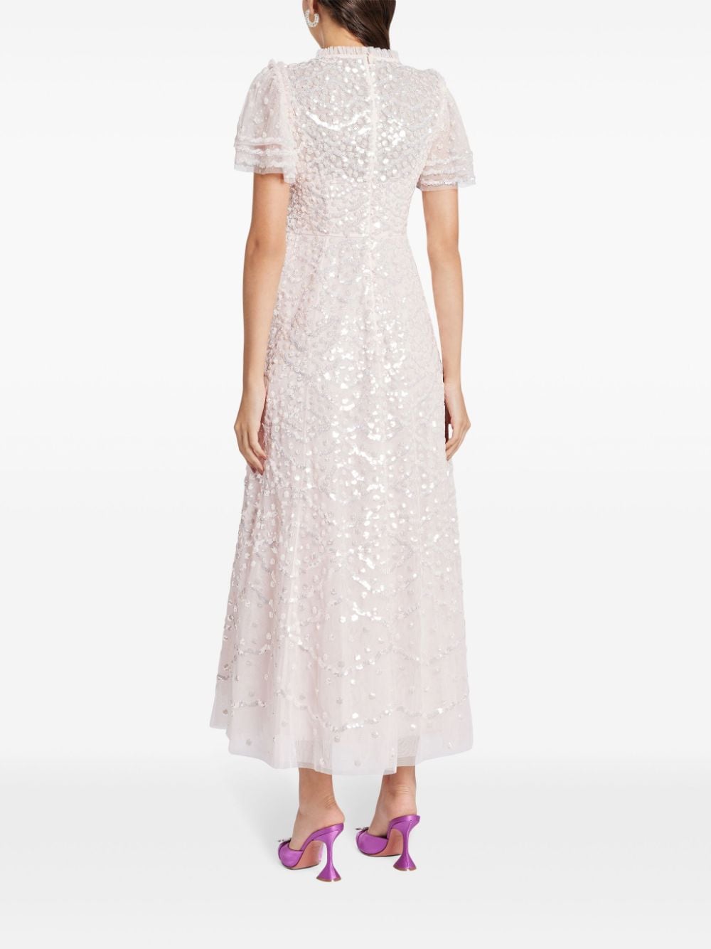 Needle & Thread Beatrice maxi-jurk met borduurwerk Roze