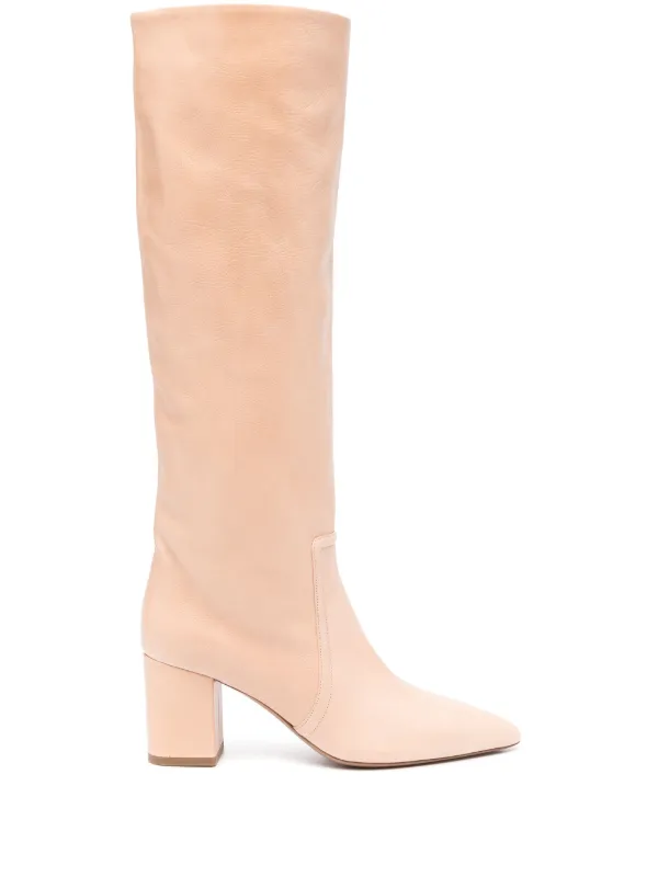 Paris Texas Anja 70mm Leather Boots in Neutrals