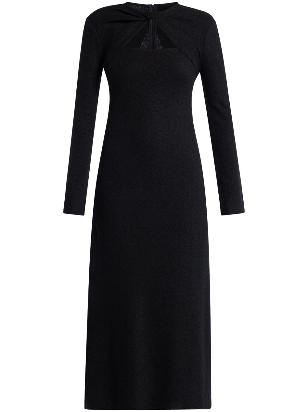 CHATS BY C.DAM Midi-jurk met geknoopt detail Zwart