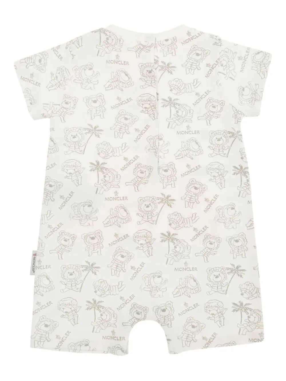 Moncler Enfant Romper met logoprint - Grijs