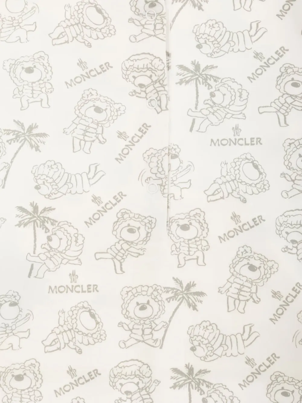 Moncler Enfant Romper met logoprint Grijs