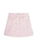 DL1961 KIDS Jenny Sign-embroidered denim skirt - Pink