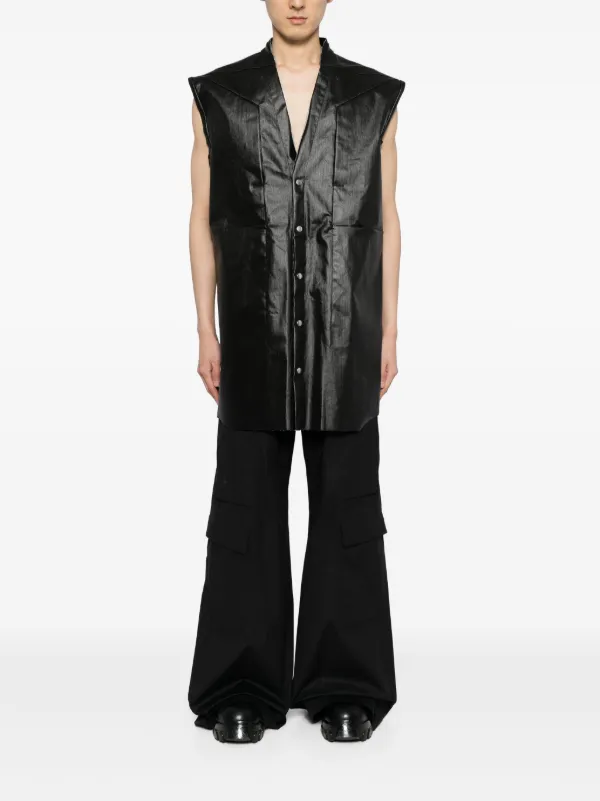 お歳暮ならオンライン Rick Owens JP FARFETCH | ブラック | ノースリーブシャツ トップス