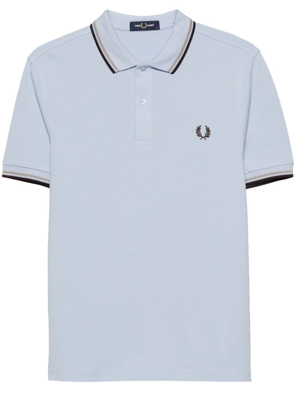 Fred Perry Logo-embroidered Cotton Polo Shirt In Blue