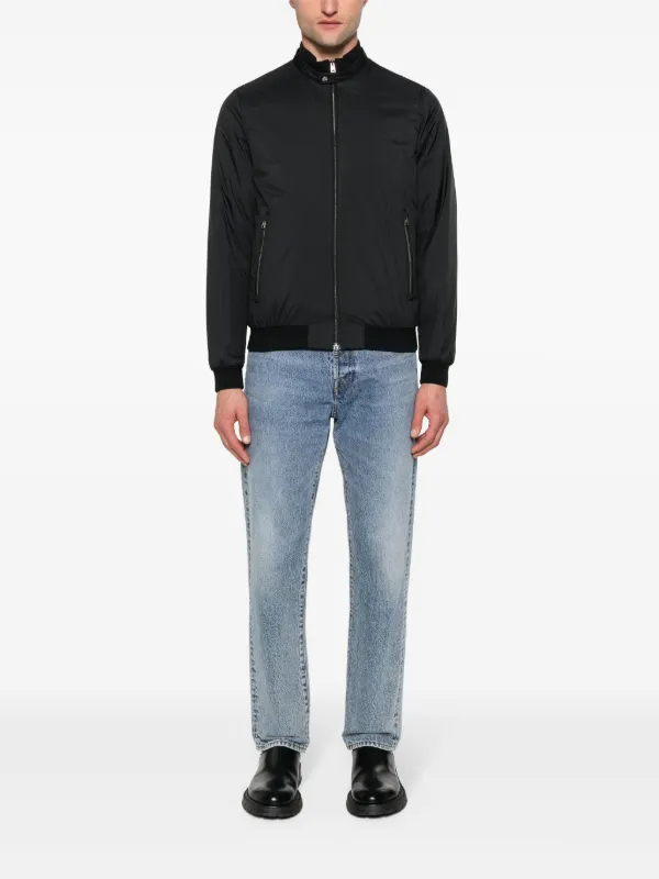 Herno logo-plaque Bomber Jacket | Black | FARFETCH