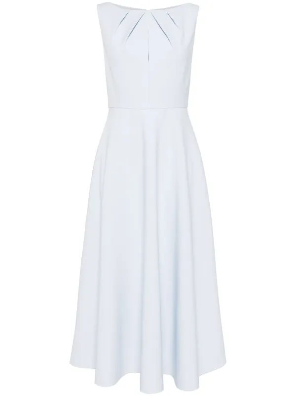 Roland Mouret Crepe Midi Dress | Blue | FARFETCH