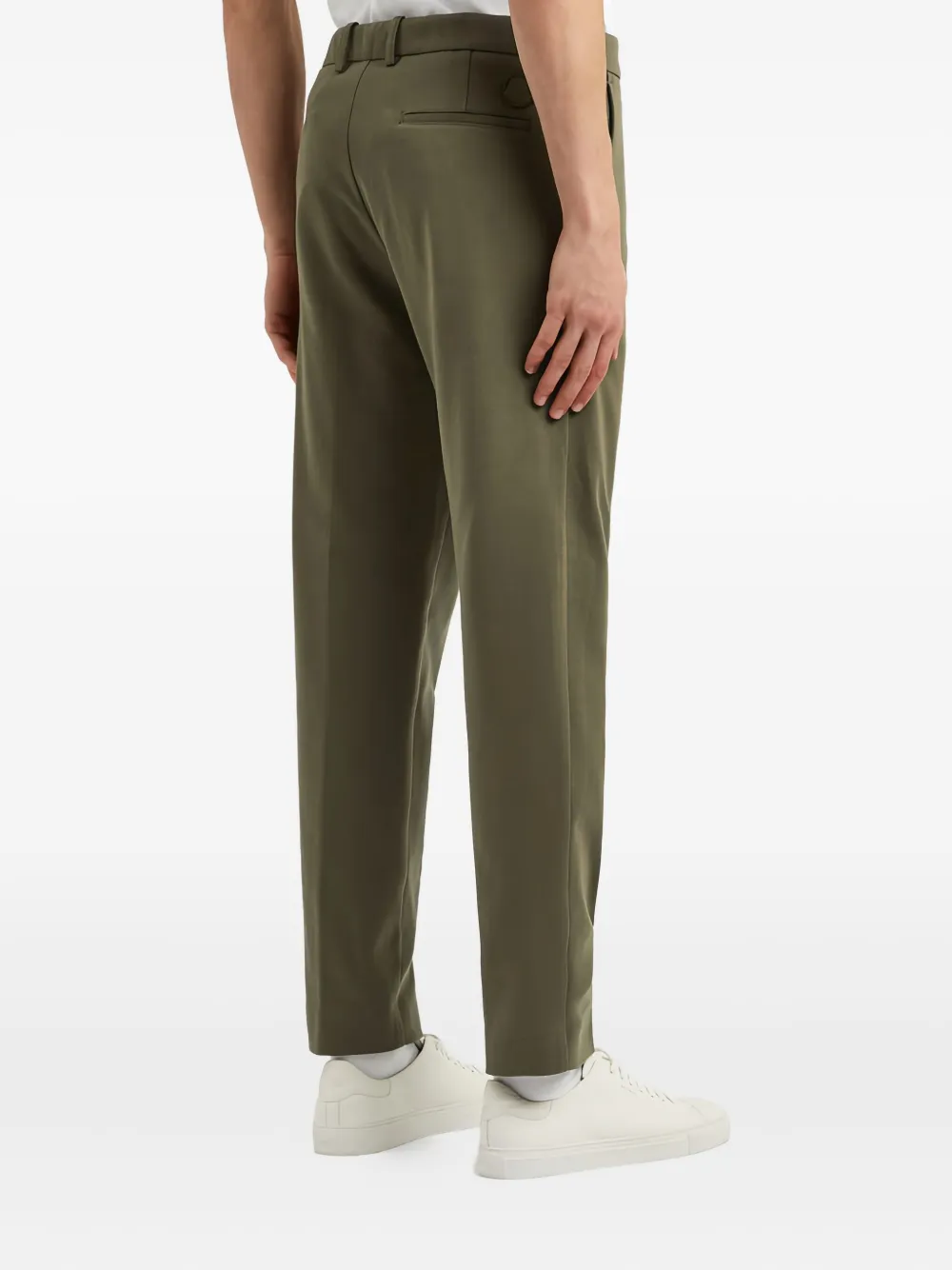 Moncler logo-patch chinos Groen