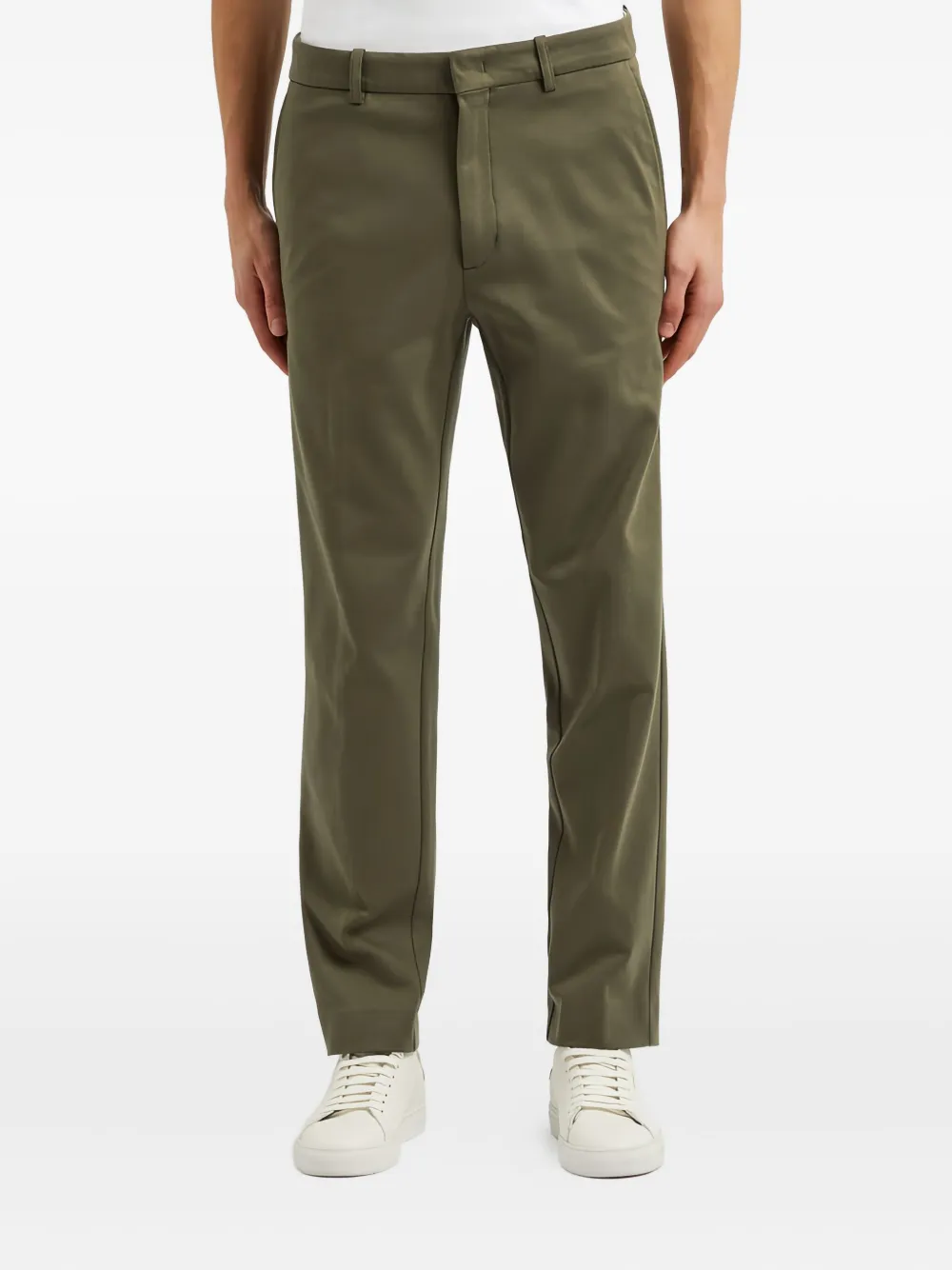 Moncler logo-patch chinos Groen