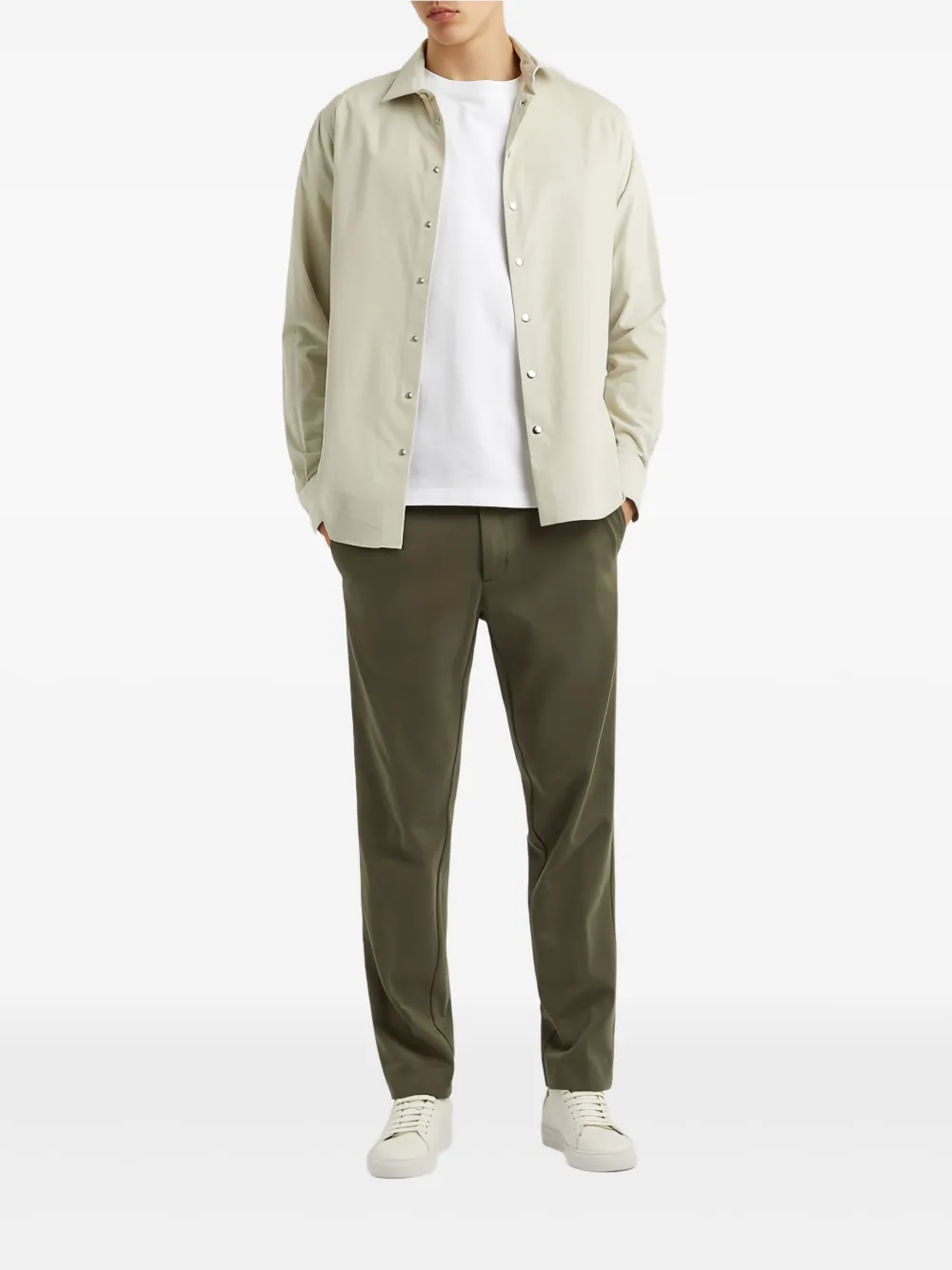 Moncler logo-patch chinos Groen