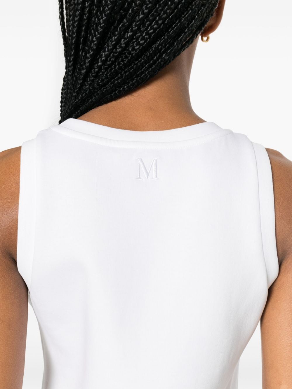 Shop 's Max Mara Embroidered-logo Tank Top In White