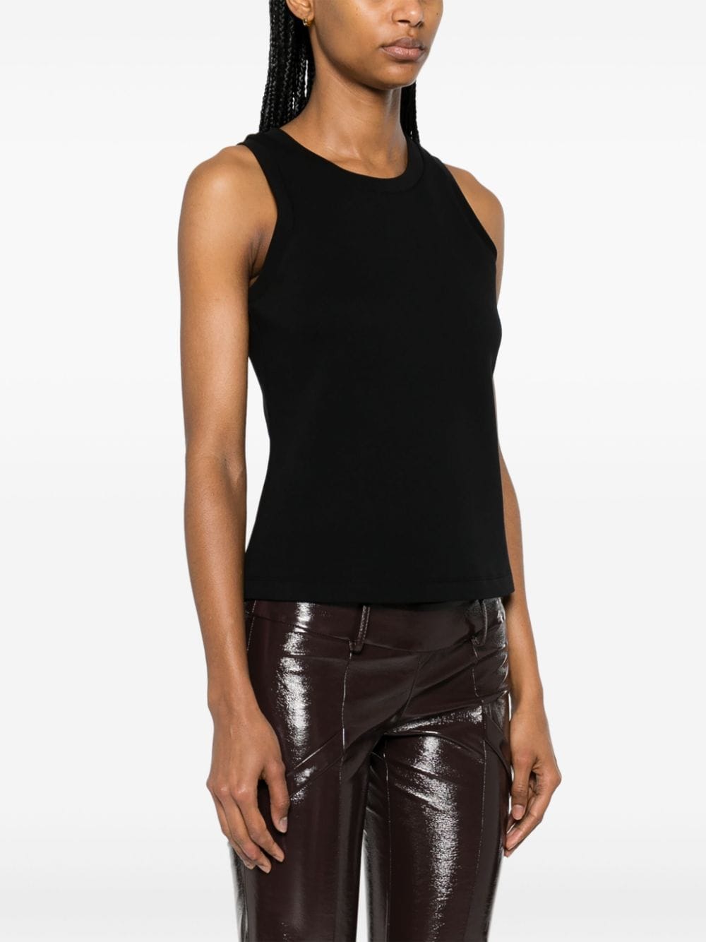 Shop 's Max Mara Embroidered-logo Tank Top In Black
