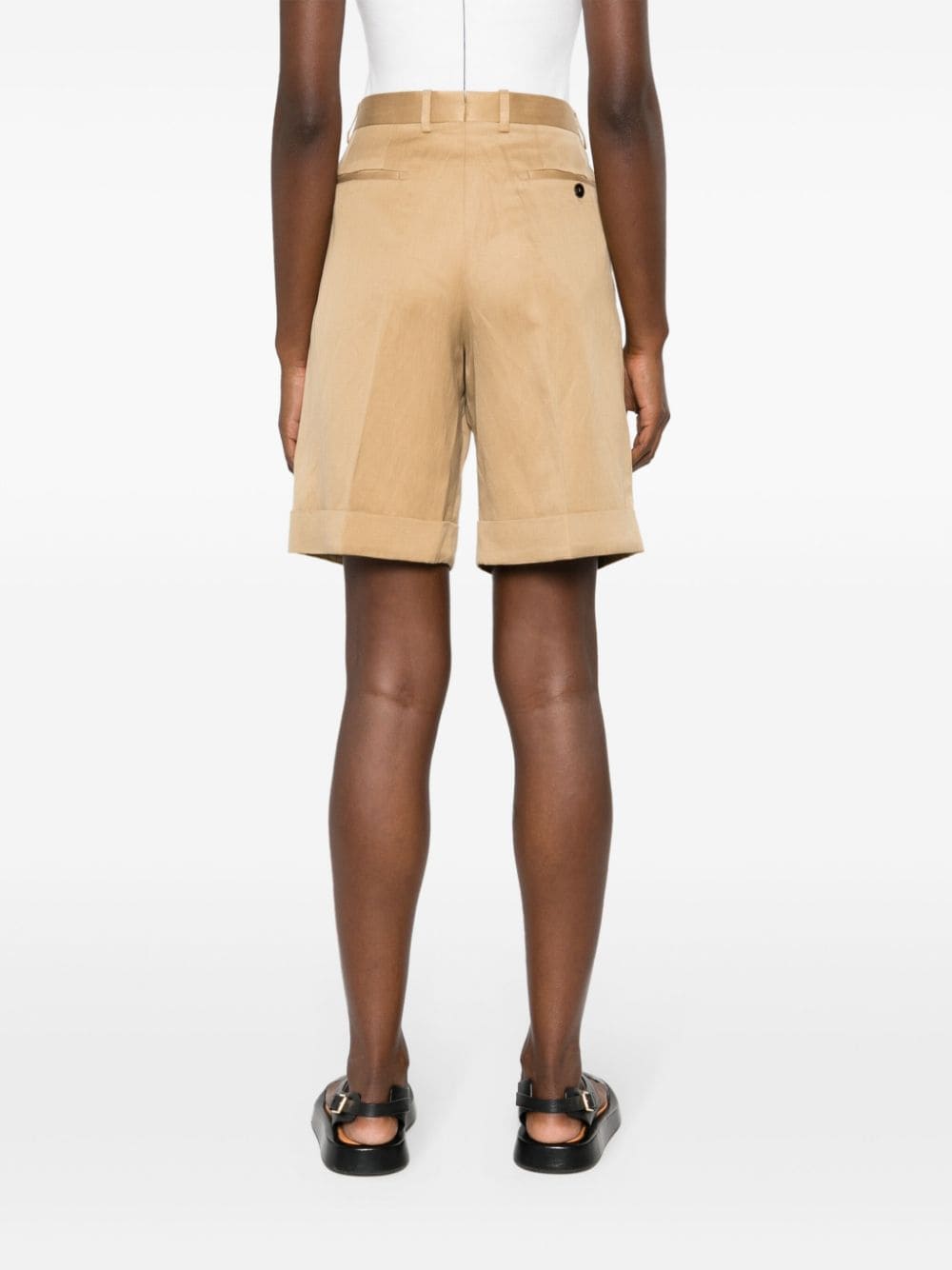 Brioni Geplooide shorts Beige