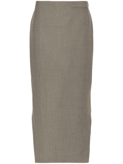 Givenchy high-low hem wool skirt
