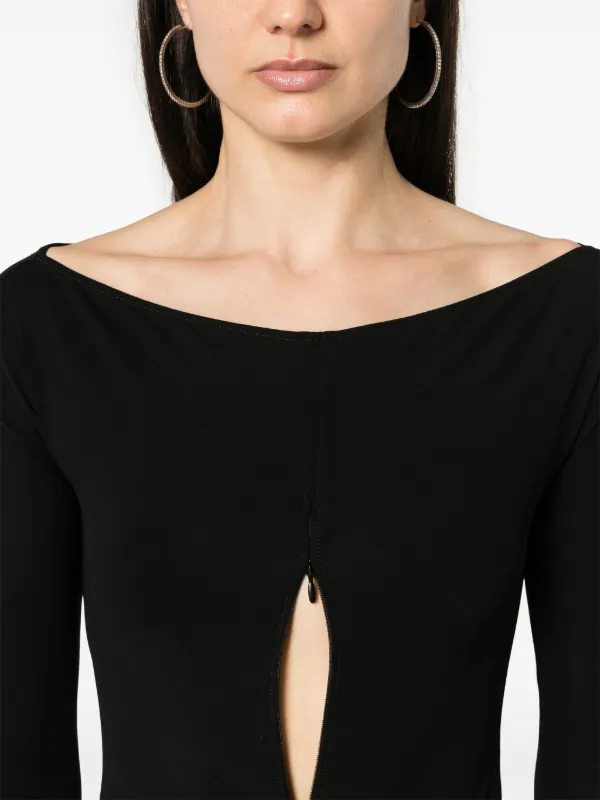 Courrèges ジップ ボディスーツ | ブラック | FARFETCH JP