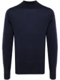John Smedley mock neck fine-knitted jumper - Blue