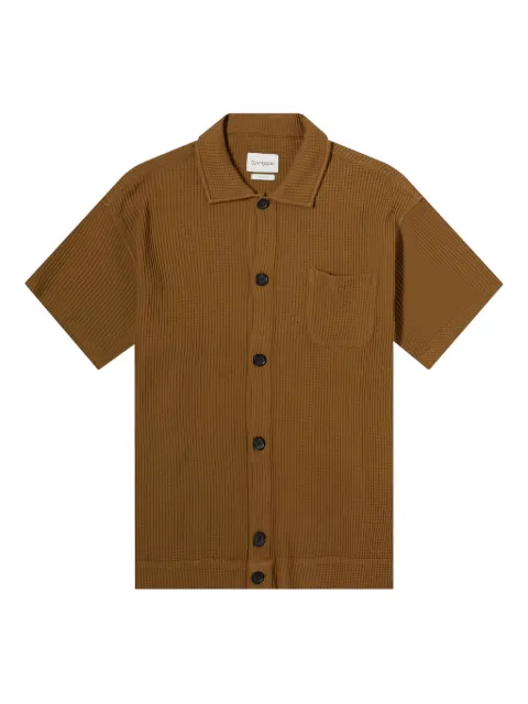 Oliver Spencer waffle-texture short-sleeve shirt