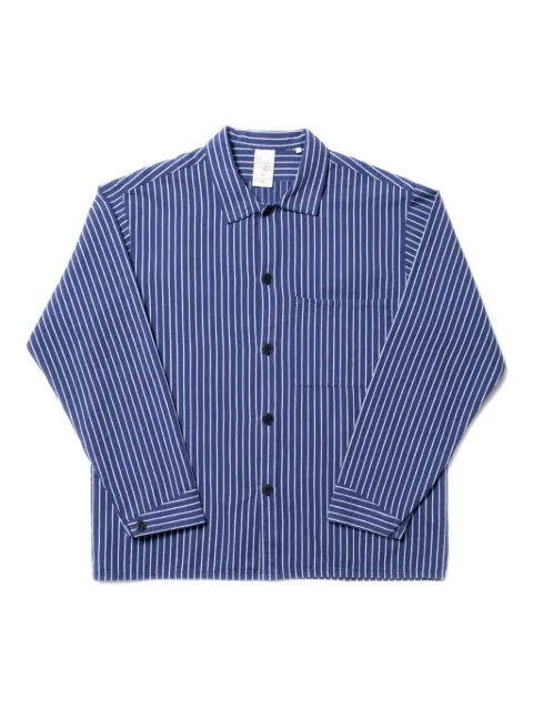 Nudie Jeans striped-pattern pocket-patch shirt