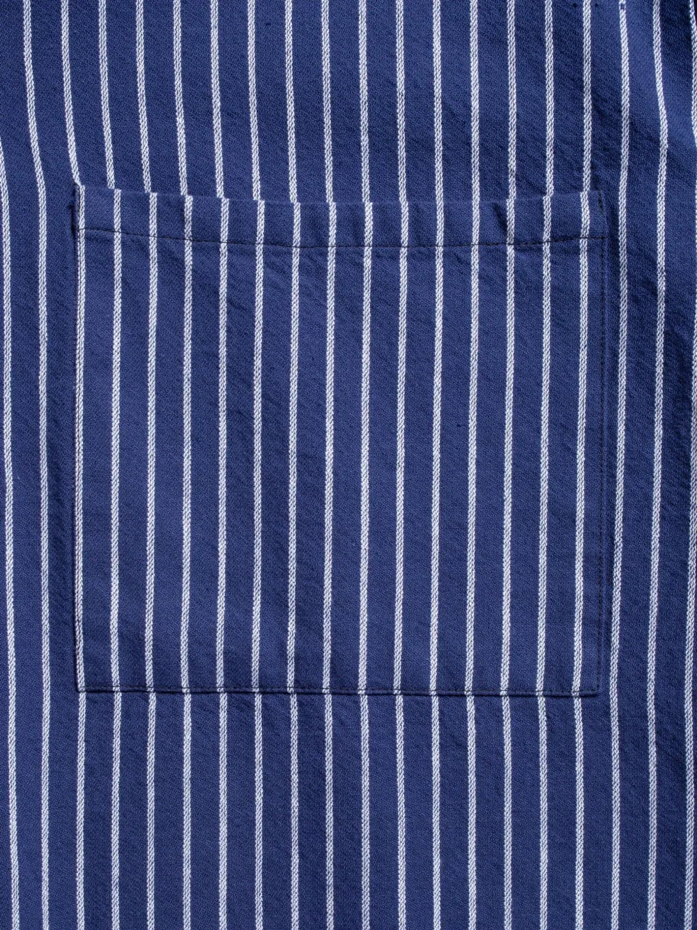 Nudie Jeans Gestreept overhemd met opgestikte zak Blauw