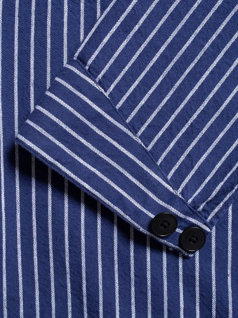Nudie Jeans Gestreept overhemd met opgestikte zak Blauw