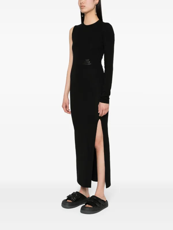 Maison Martin Margiela 1 black one shoulder maxi dress with