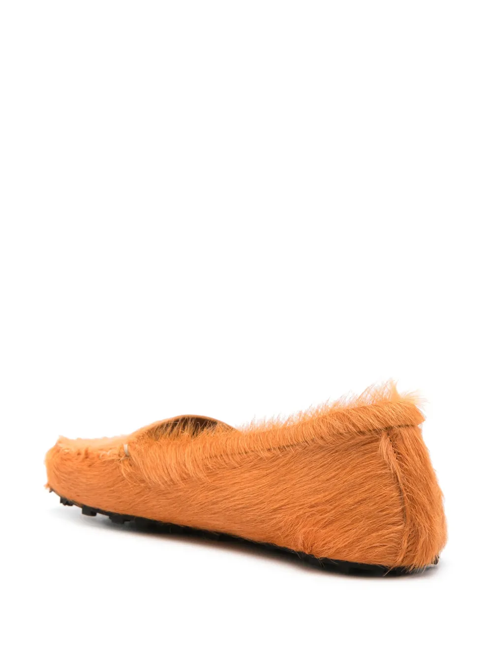 Marni Slip-on loafers met kalfshaar Oranje