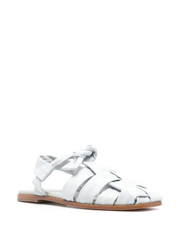 Hereu Bena Flat Sandals | Grey | FARFETCH GE