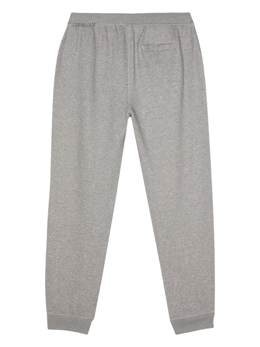 Shop Corneliani Logo-print Cotton Track Pants In Grey