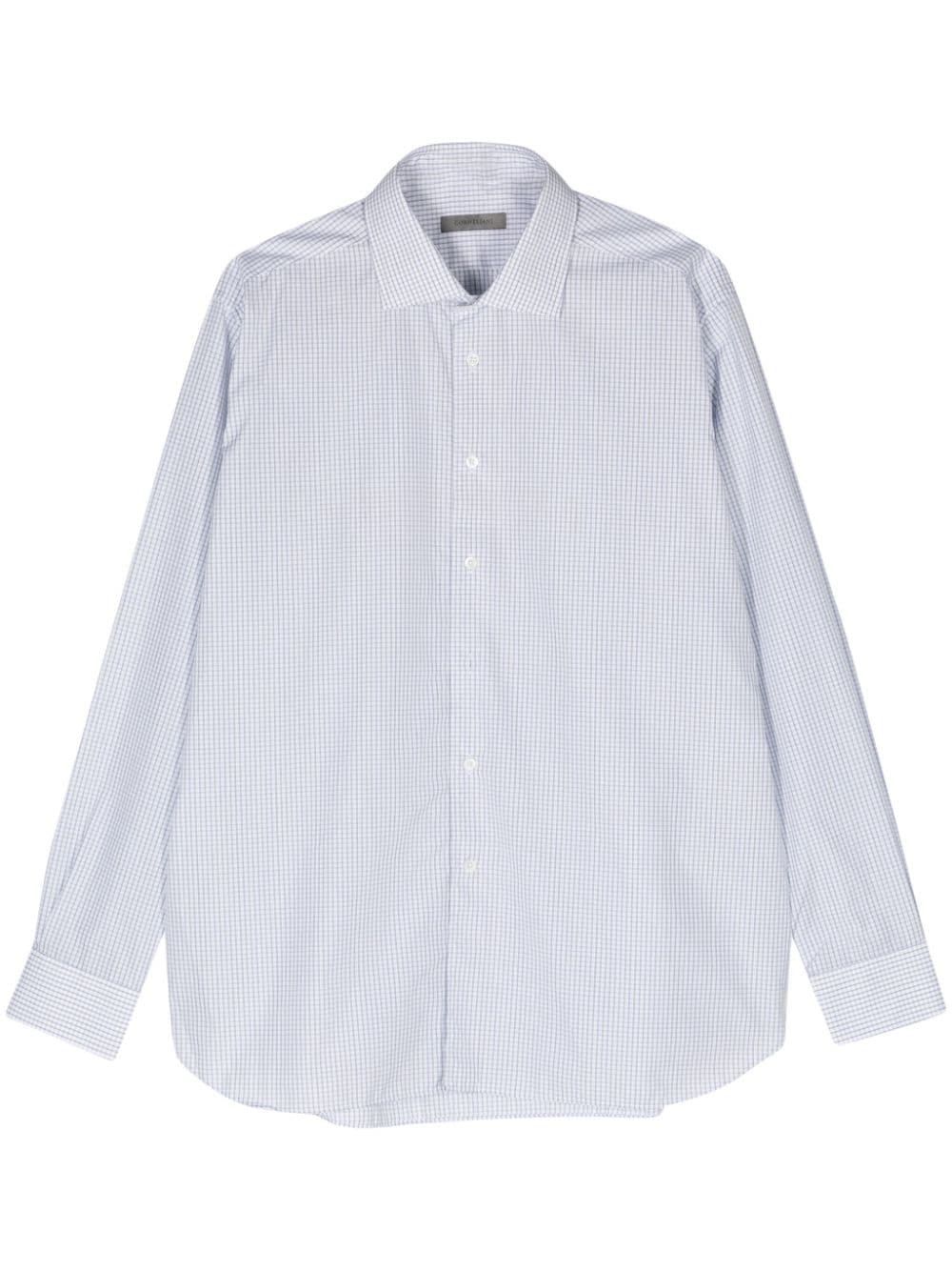 Corneliani checked cotton shirt Wit