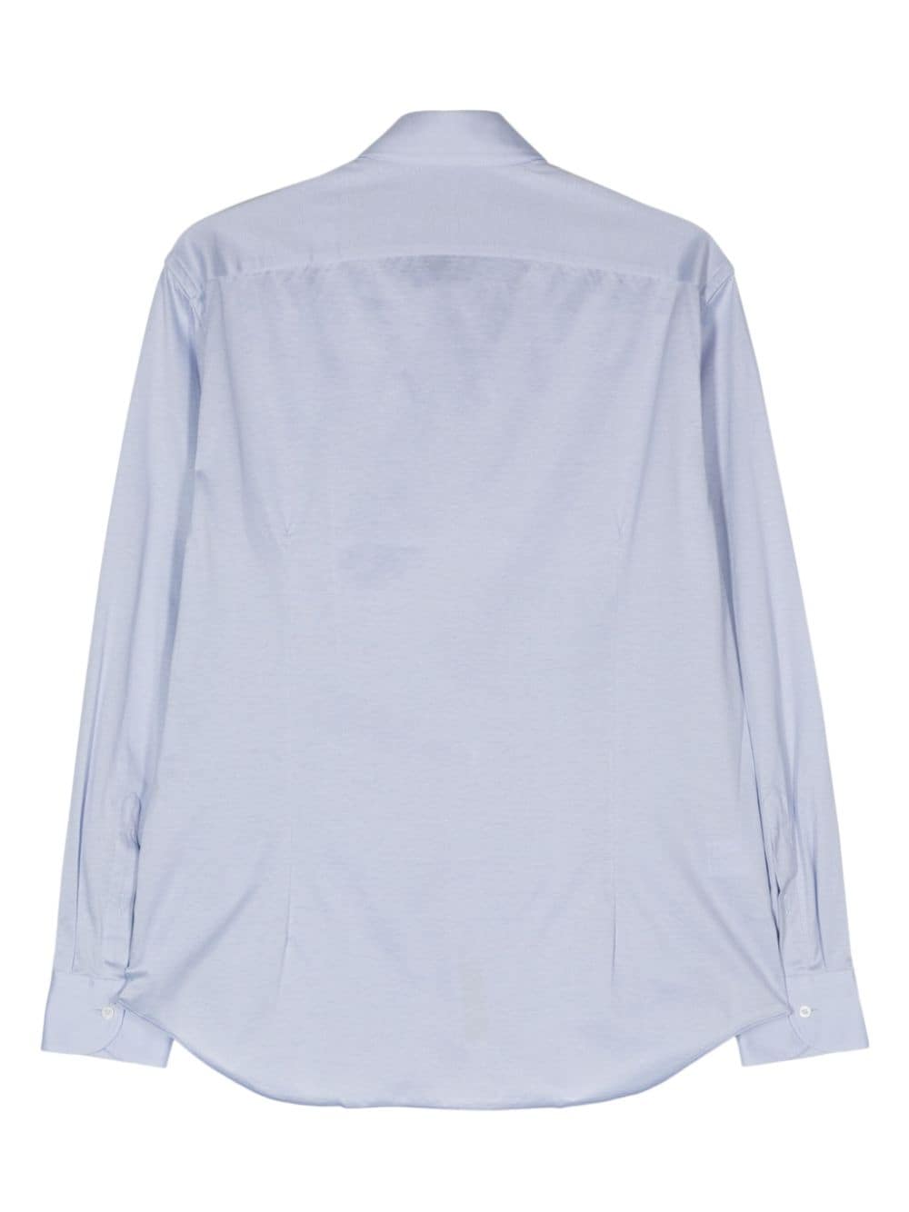Shop Corneliani Jersey Cotton Shirt In Blue