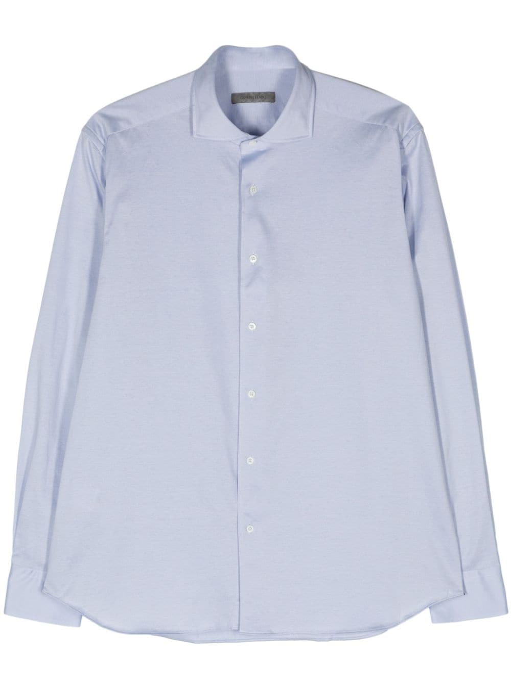 Shop Corneliani Jersey Cotton Shirt In Blue