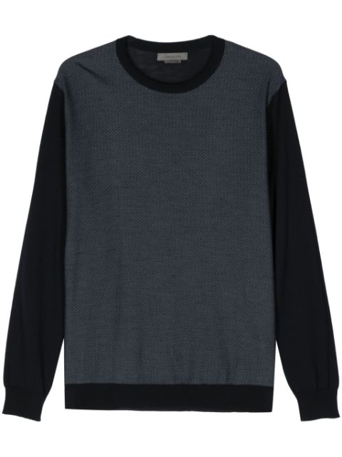 Corneliani jacquard virgin wool jumper