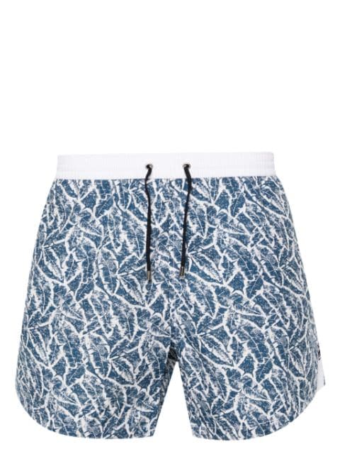 Corneliani abstract-print swim shorts