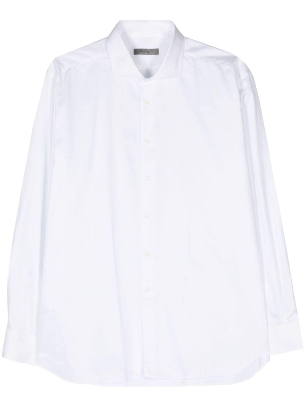 Corneliani spread-collar poplin shirt - Bianco