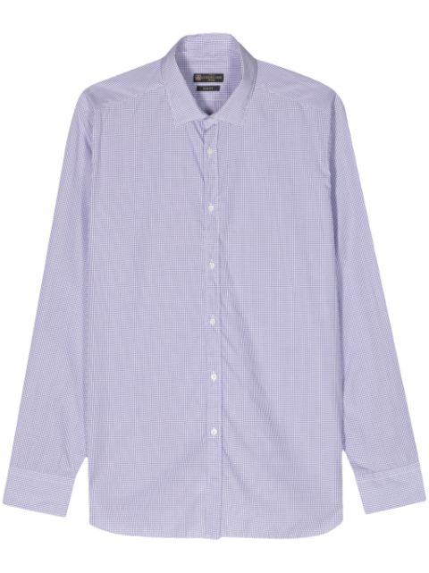 Corneliani mini-check cotton shirt