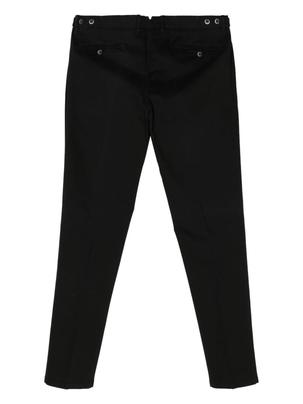 Shop Corneliani Mid-rise Cotton Chino Trousers In Black