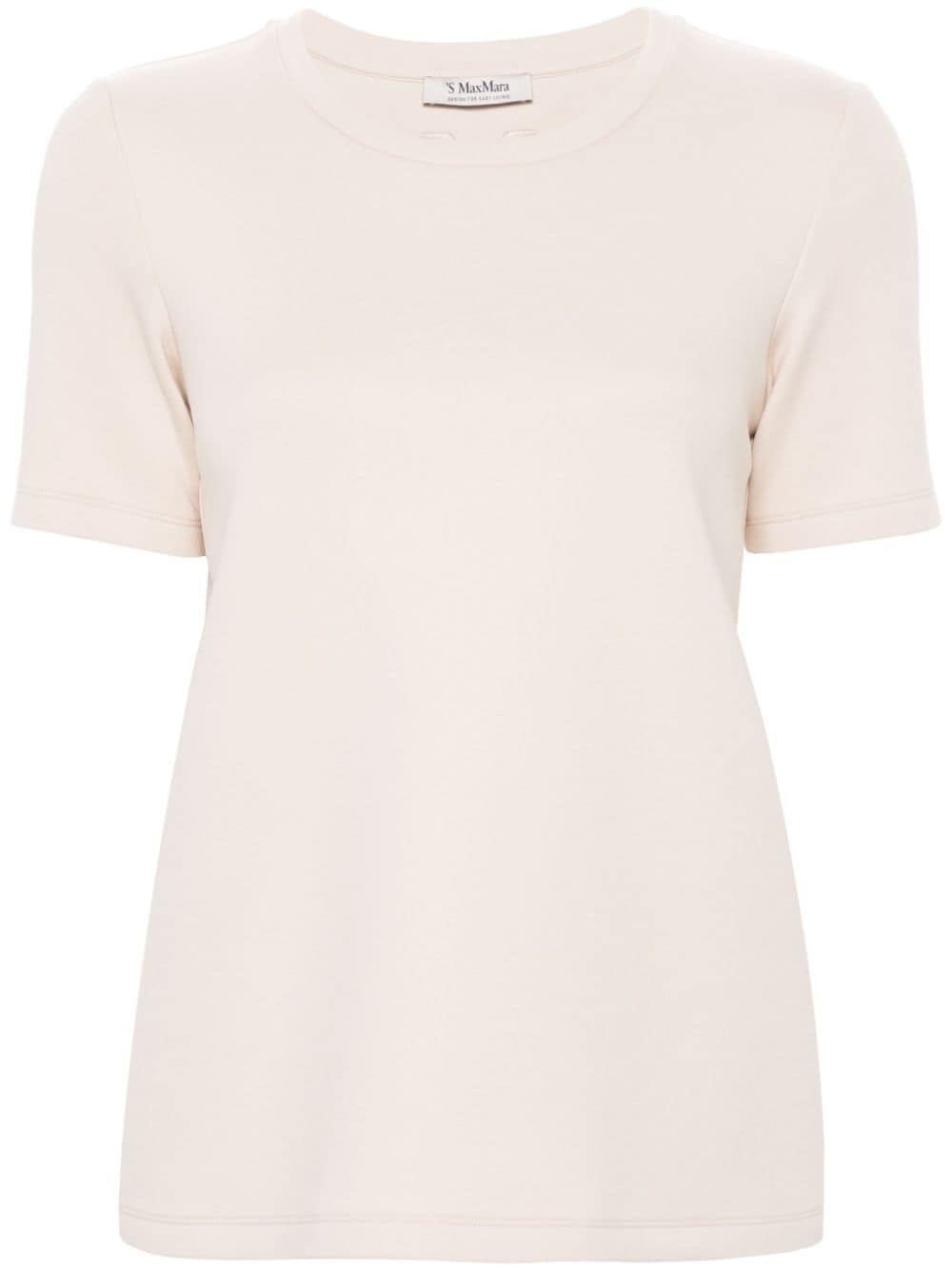 's Max Mara Embroidered-logo T-shirt In 中性色