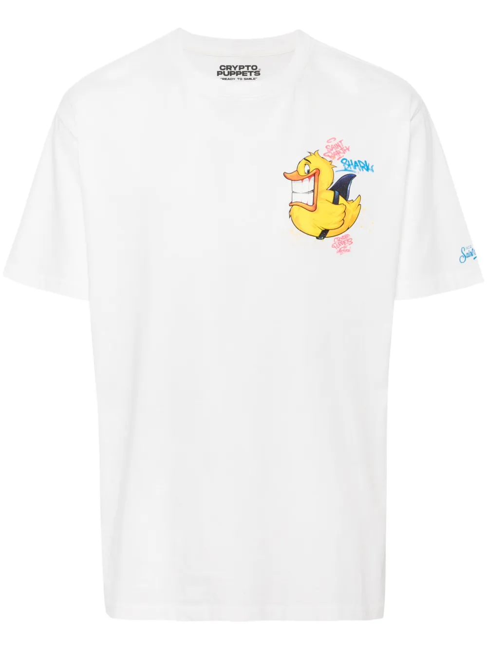 mc2 saint barth x crypto puppets t-shirt en coton - blanc