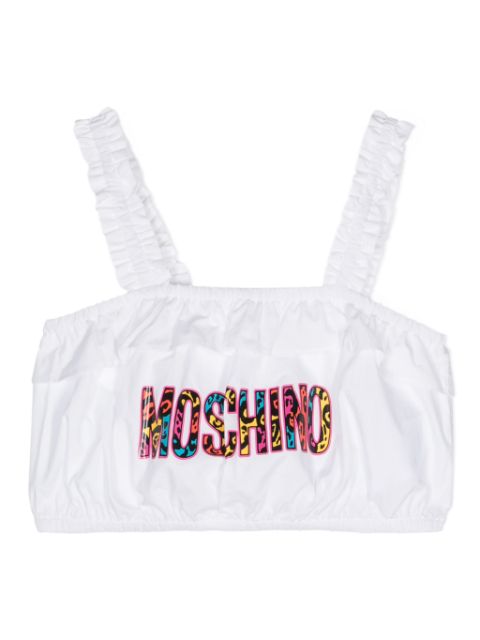 Moschino Kids débardeur en coton à logo appliqué