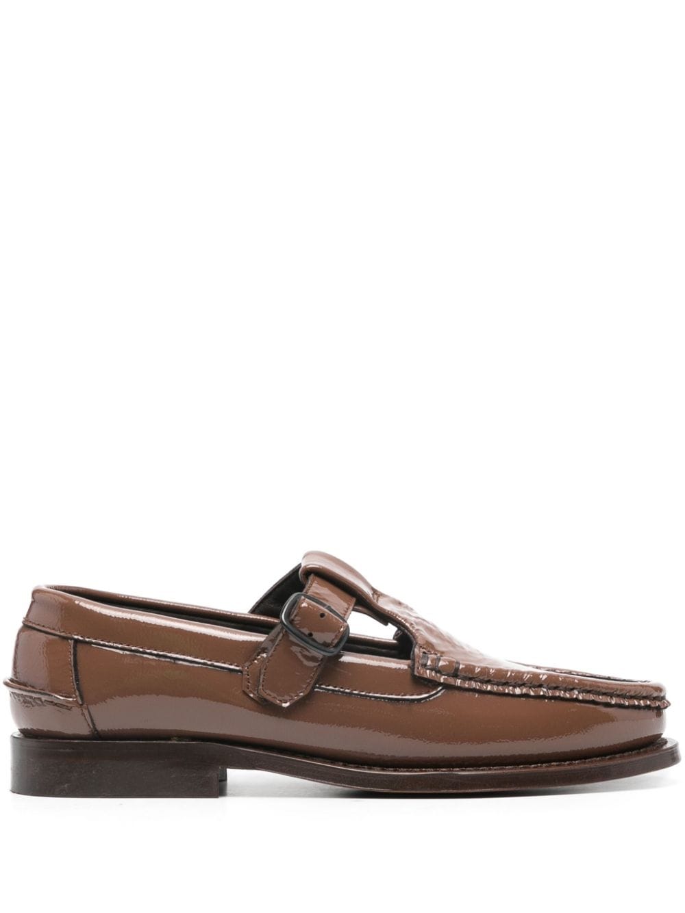 Shop Hereu Alber Patent Loafers In Brown