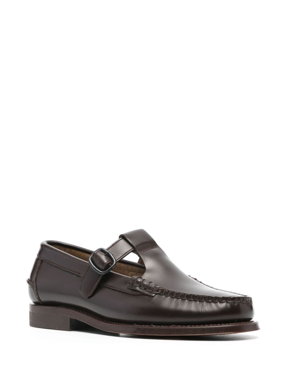 Shop Hereu Alber Leather Loafers In Brown