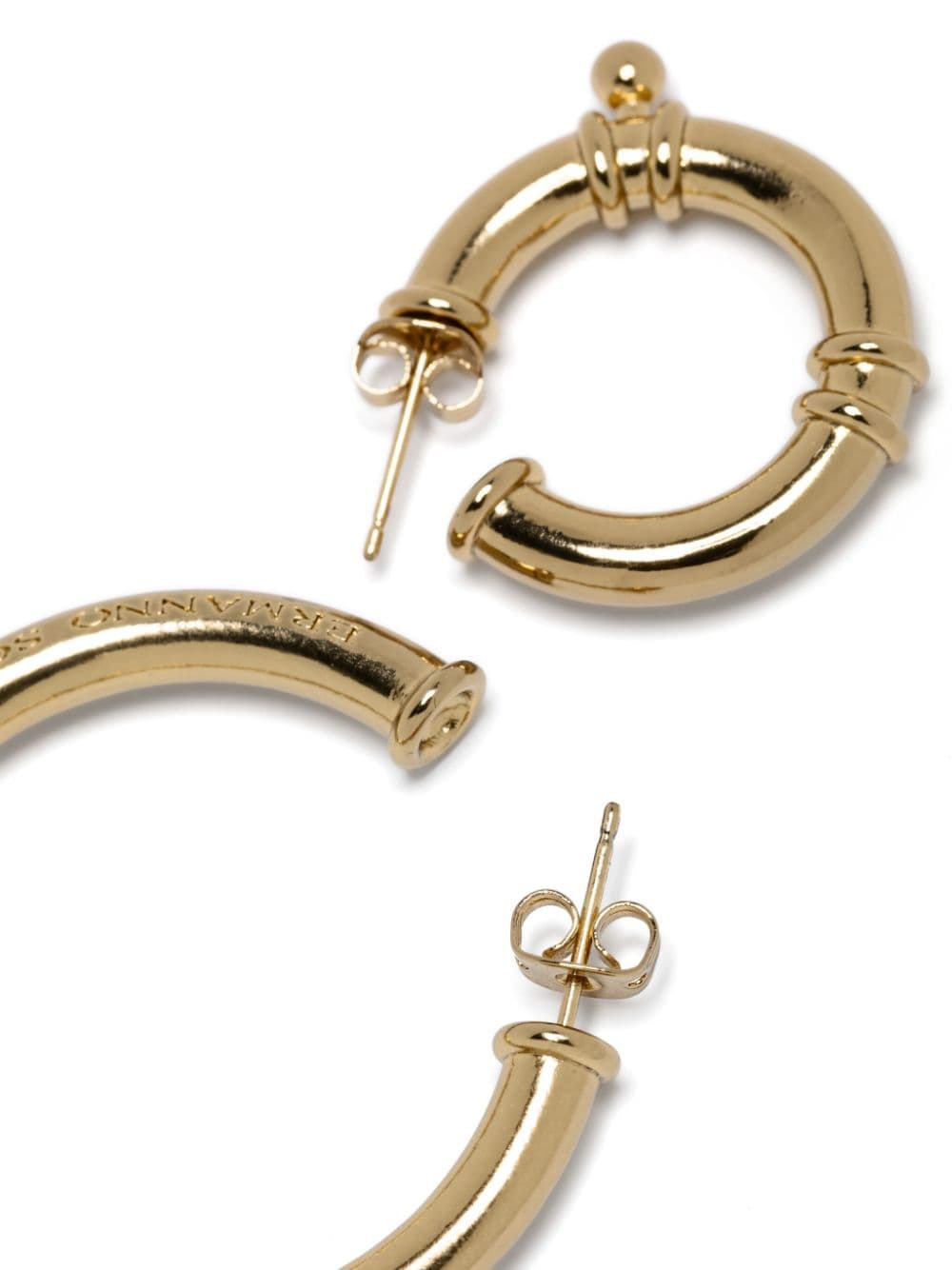 Shop Ermanno Scervino Hoop Earrings Set In Gold