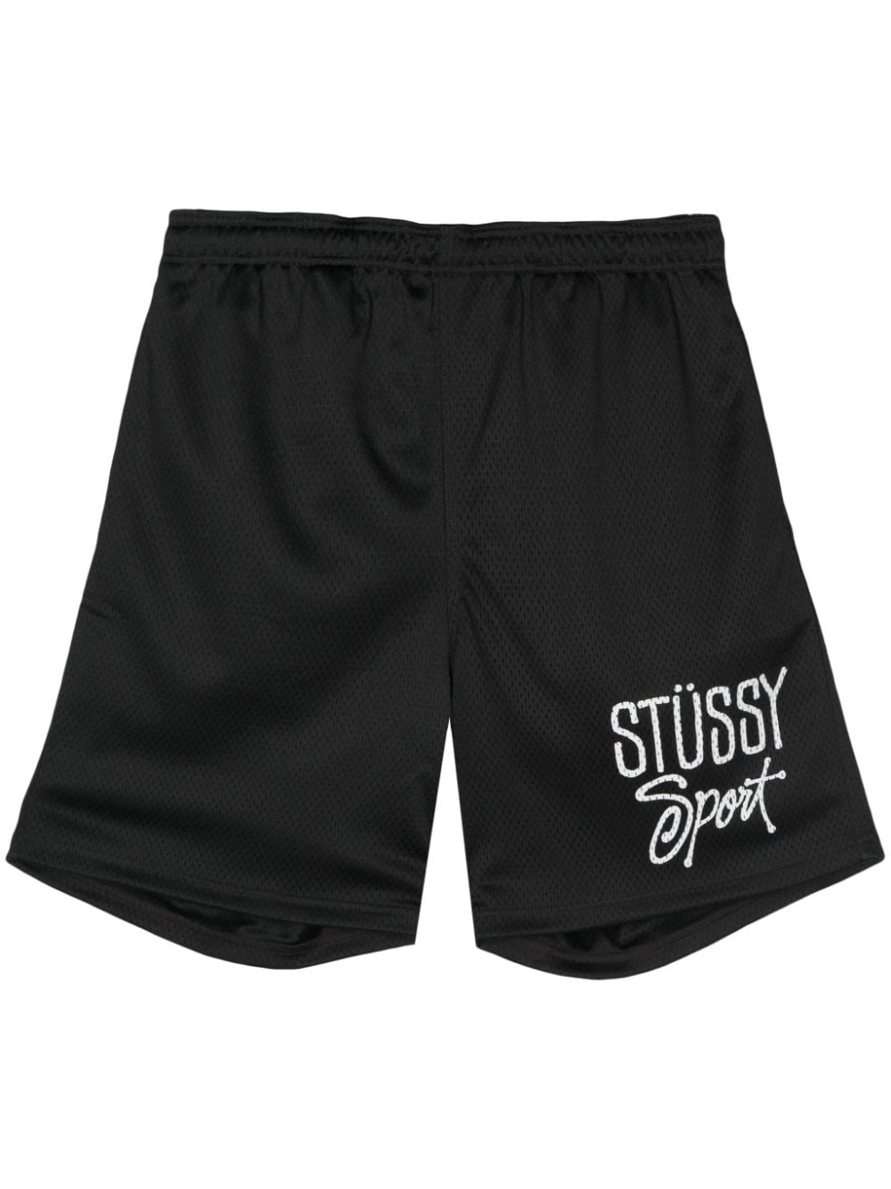 Shop Stussy Mesh Sport Track Shorts In Black