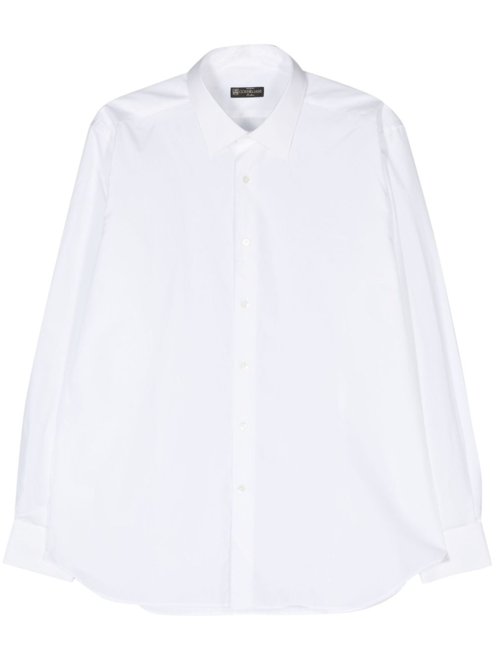 Corneliani Poplin Cotton Shirt In White