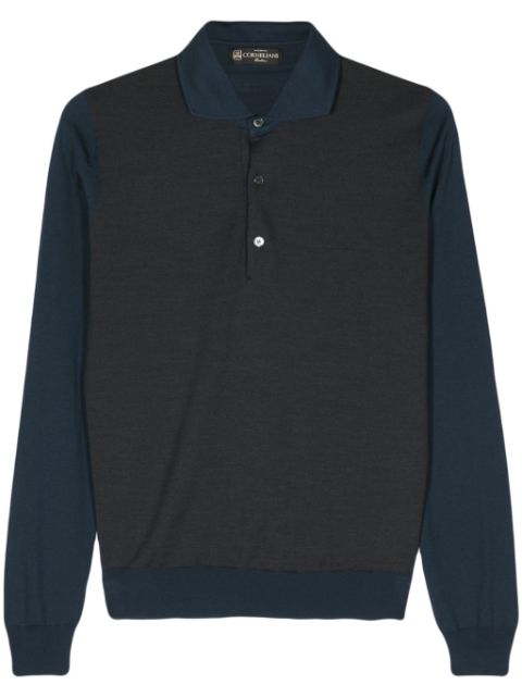 Corneliani fine-knit wool polo shirt