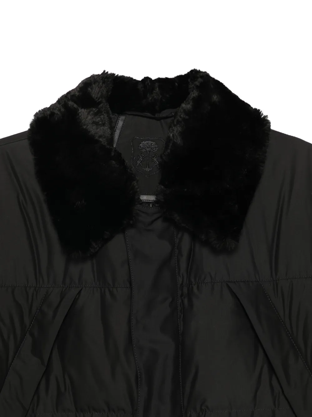  Corneliani Fur Collar Pocket Jacket - Black 