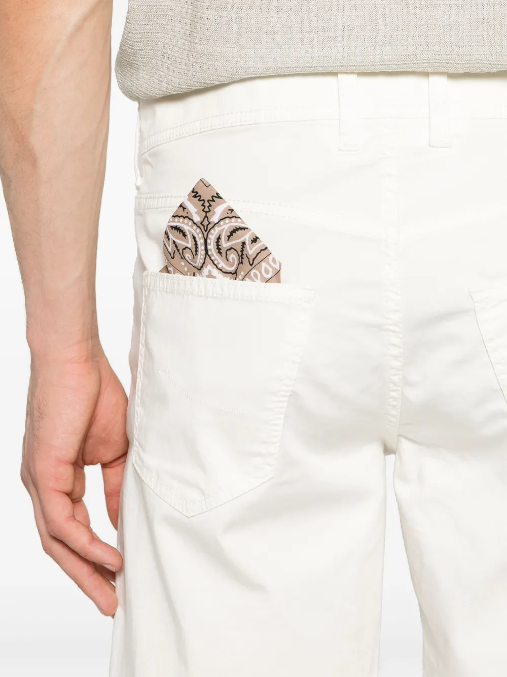 Jacob Cohën Nicolas popeline chino shorts Wit