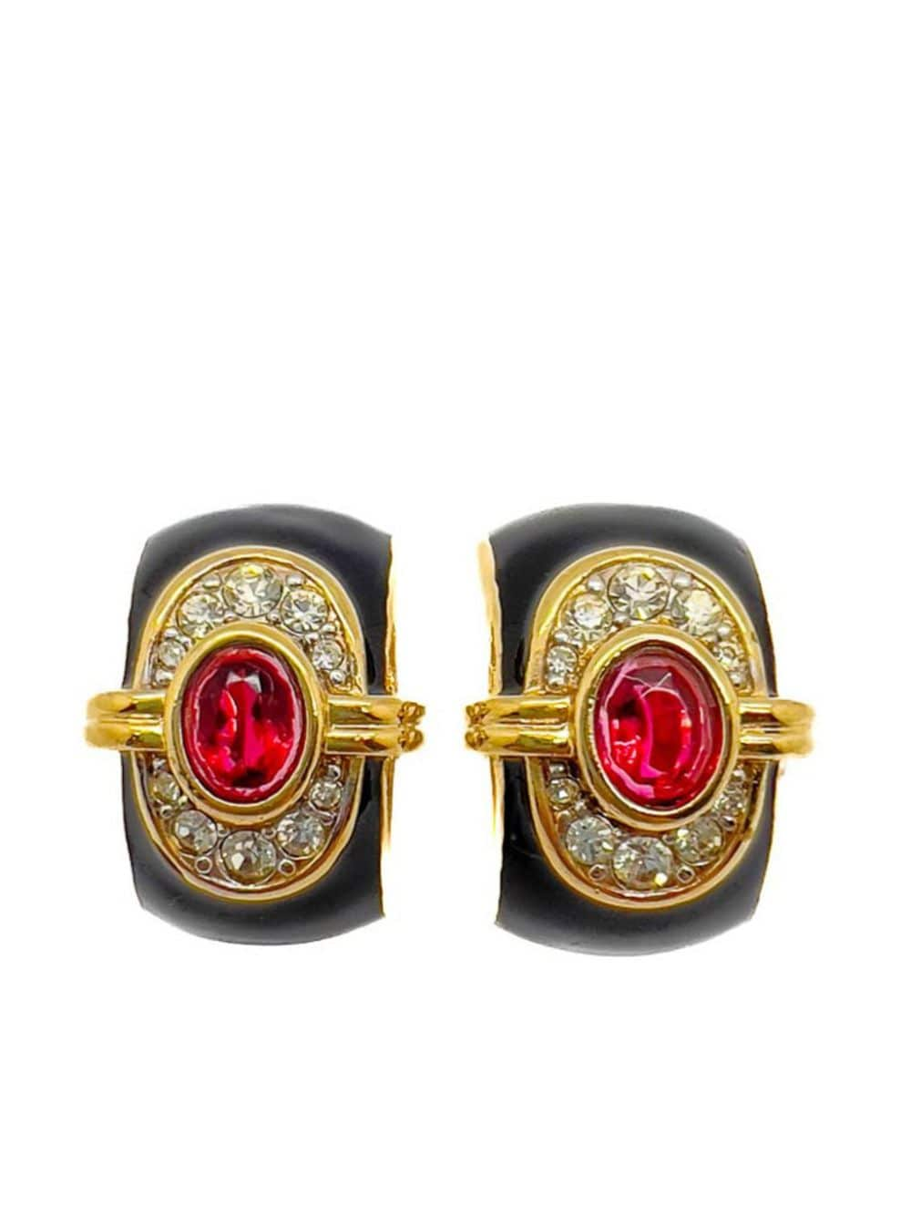 1980s Art Deco clip-on earrings